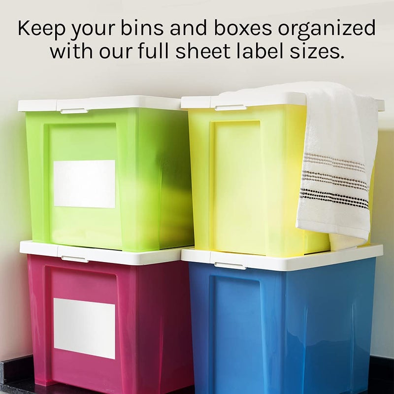 Premium Label Supply White Sticker Full Sheet Shipping Labels - 8.5"" x 11"" - Laser/Inkjet Compatible - (1 per Sheet), 25 Sheets - Letter Size - Image 5